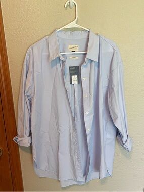 Baby blue button up